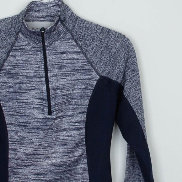 Tek Gear Womens Warm Tek 1/4 Zip Pullover Fleece Top Size S Blue Running Hiking - Picture 2 of 6